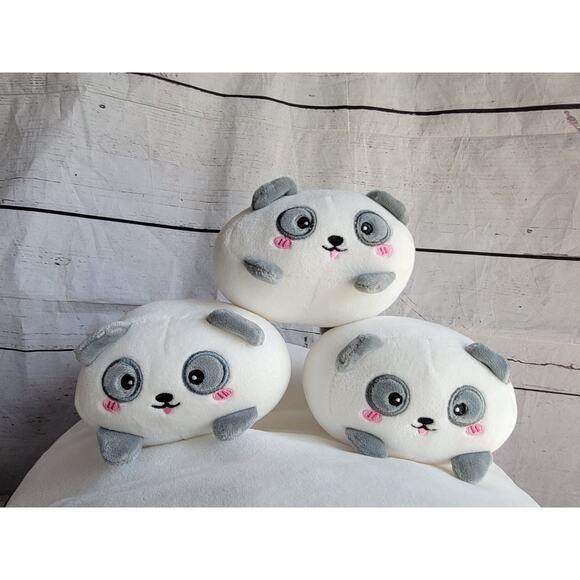 Panda Bear Mommy & 3 Babies 14in Plush Zippered Pouch Cubs Pillow PJ Keeper - Picture 3 of 13